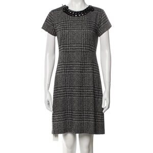 Karl Lagerfeld Houndstooth Print Mini Dress